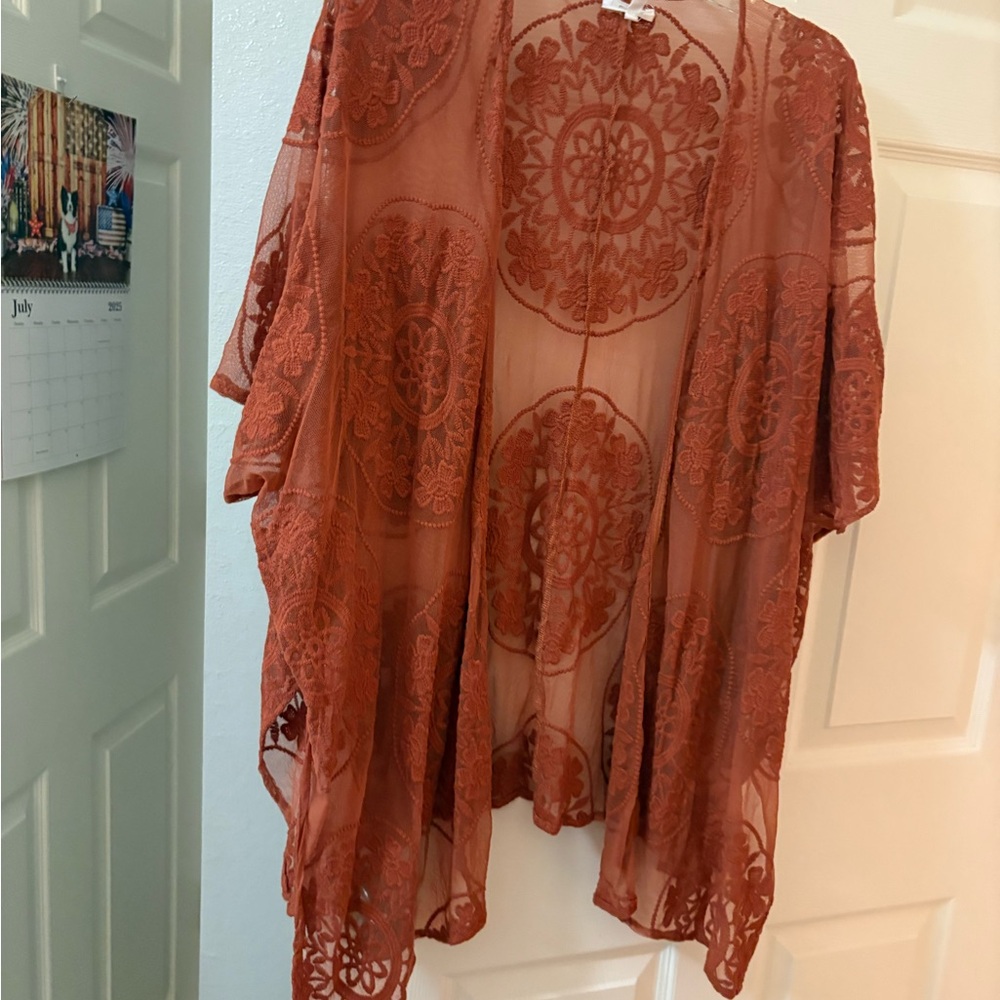 Maurice’s One Size Elegant Lace Kimono Cardigan